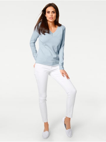 Heine V-Pullover in bleu