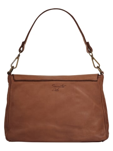Samantha Look Umhängetasche echt Leder in cognac