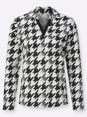 Sieh an! Druck-Shirt in schwarz-ecru-bedruckt