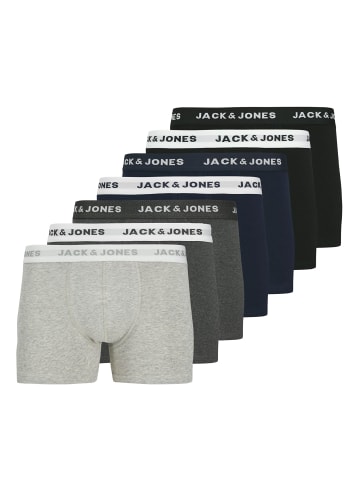 Jack & Jones Boxershort 7er Pack in Schwarz/Dunkelblau/Grau