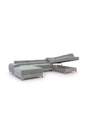 MF Design Lazy Recamiere Rechts in Grau -  (L) 202 x (B) 354 x (H) 92 cm