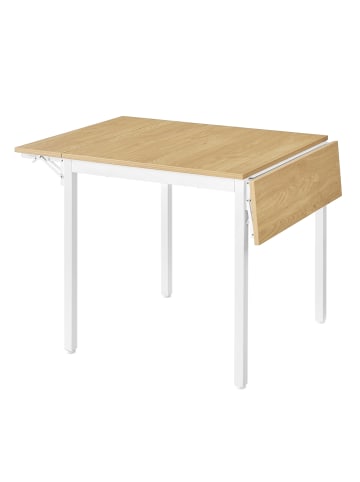 VASAGLE Esstisch Barnet in Naturholzfarbe und Weiß - (B)120 x (H)78 x (T)76.2 cm