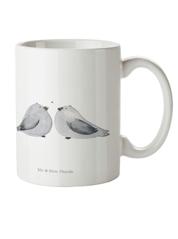 Mr. & Mrs. Panda Kinderbecher Turteltauben Liebe ohne Spruch in Weiß