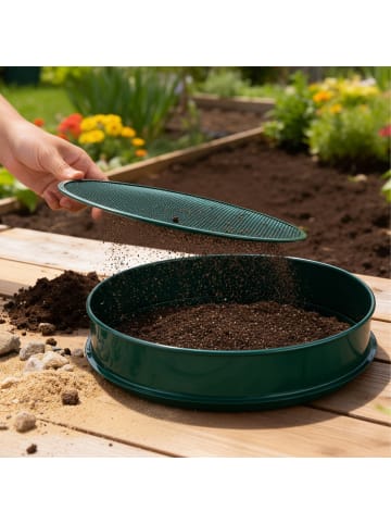 relaxdays Gartensieb "5in1" in Grün - Ø 30 cm