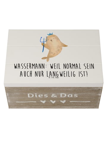 Mr. & Mrs. Panda Box Wassermann Unikat mit Spruch in Weiß