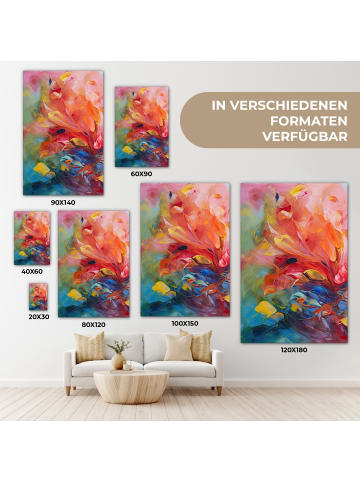 MuchoWow Leinwand Bilder Abstrakte Farbexplosion