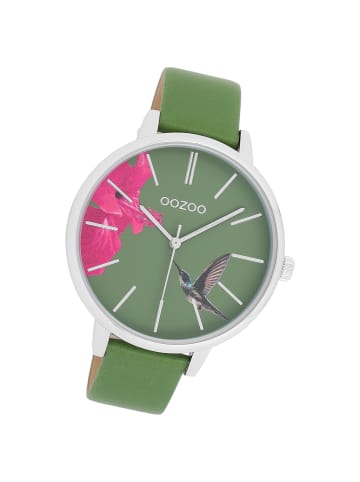 Oozoo Analog-Armbanduhr Oozoo Timepieces grün groß (ca. 42mm)
