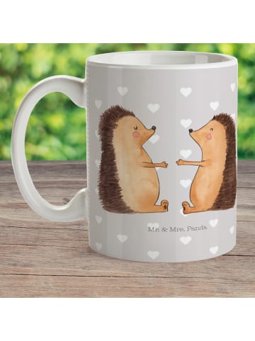 Mr. & Mrs. Panda Kindertasse Igel Liebe ohne Spruch in Grau Pastell