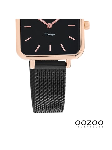 Oozoo Armbanduhr Oozoo Vintage Series schwarz klein (ca. 26x26mm)