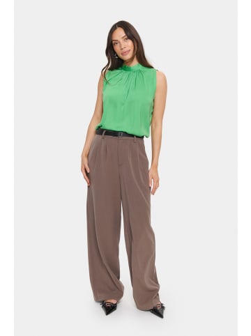 SAINT TROPEZ Bluse ärmellos AileenSZ Gerade Passform in Greenbriar