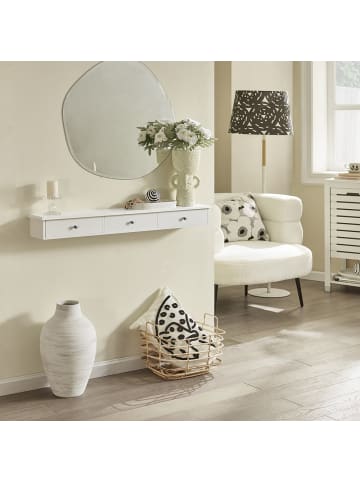 SoBuy Wandkonsole in Mattweiß - (W) 15 x (H) 10 x (L) 93 cm