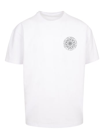 F4NT4STIC Heavy Oversize T-Shirt Darts Board Dartscheibe in weiß