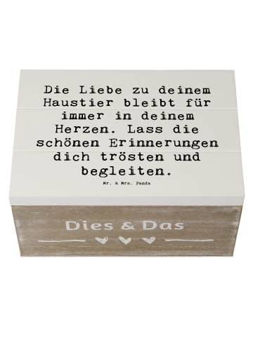 Mr. & Mrs. Panda Kiste Spruch Trauerbewältigung Haustierverlust ... in Weiß