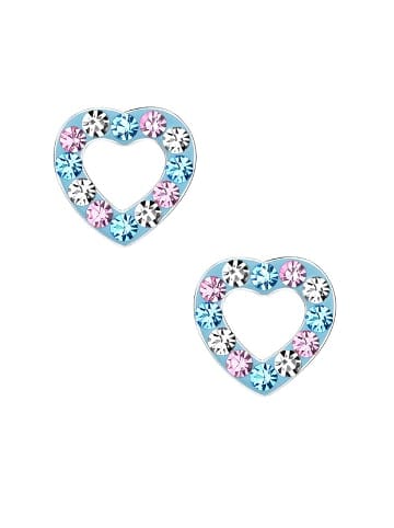 schmuck23 Silber Ohrringe 925 Herz 0,7 cm x 0,8 cm