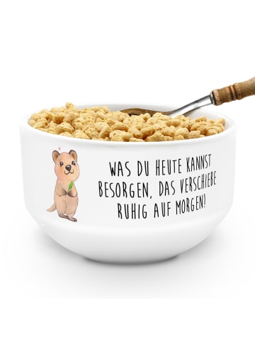 Mr. & Mrs. Panda Schüssel Quokka Happy mit Spruch in Weiß