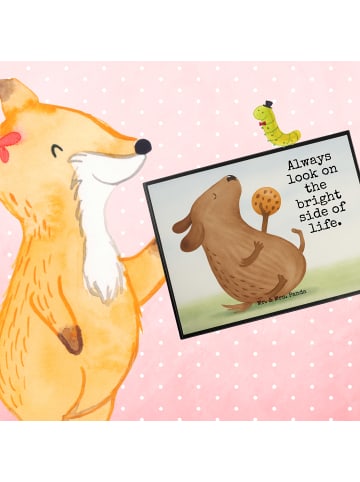Mr. & Mrs. Panda Schreibtischunterlage Hund Keks Design mit Spruch in Weiß