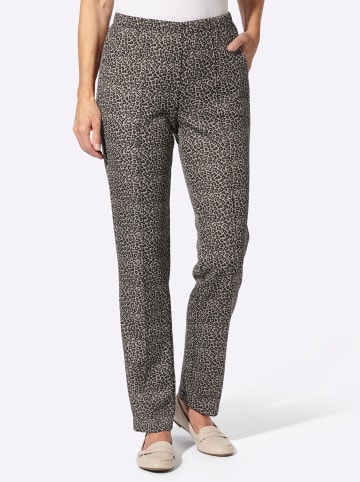 WITT WEIDEN Hose in taupe-graphit-bedruckt