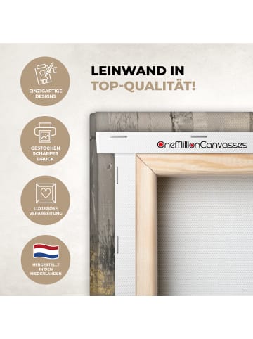 OnlyWow Leinwand Bilder Grau