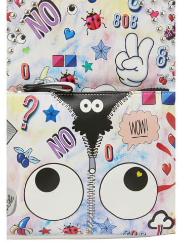 myMo Women Backpack in White Multicolor