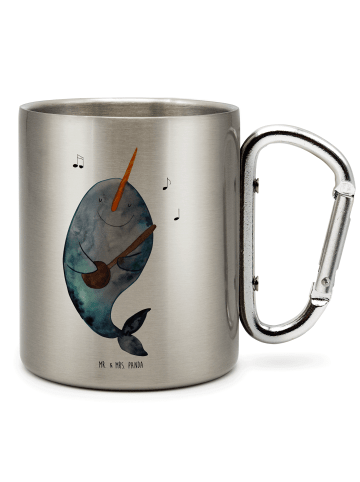 Mr. & Mrs. Panda thermotasse Narwal Gitarre ohne Spruch in Silber