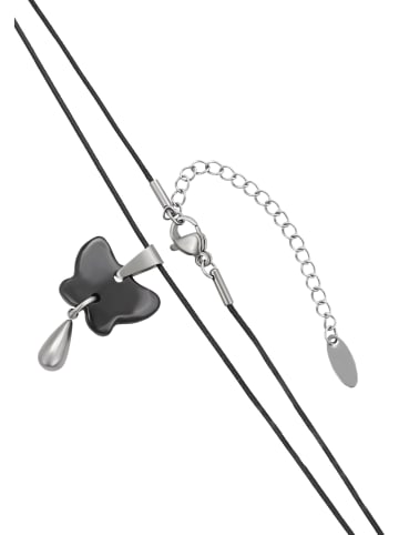 faina Women Cord Necklace With Pendant in Black