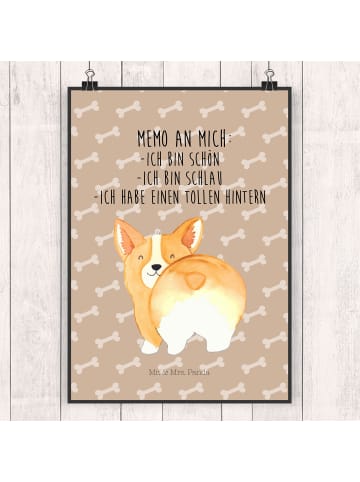 Mr. & Mrs. Panda Plakat Corgi Po mit Spruch in Hundeglück