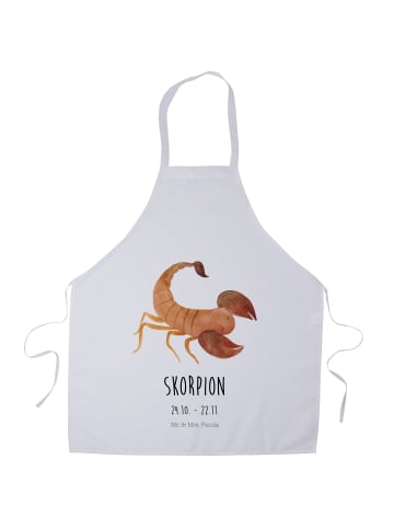 Mr. & Mrs. Panda Küchenschürze Sternzeichen Skorpion Classic mit... in Weiß