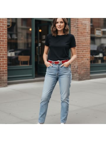 FRONHOFER Ledergürtel Damen große Schnalle in Weiß