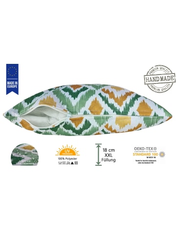 JACK Outdoor Dekokissen Motiv 45x45cm inkl. XXL Füllung in Abstrakt Grün