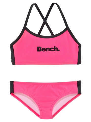 Bench Bustier-Bikini in pink-schwarz