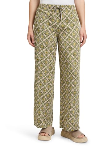 CARTOON Palazzo-Hose mit Gummizug in Grün/Violett