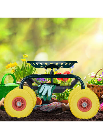 relaxdays 4 x Sackkarrenrad in Gelb/ Rot - 4.1/3.5 4