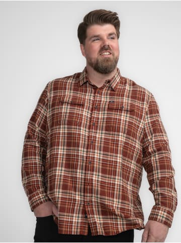 Petrol Industries Karierte Hemd Plus Size Bristol in Braun