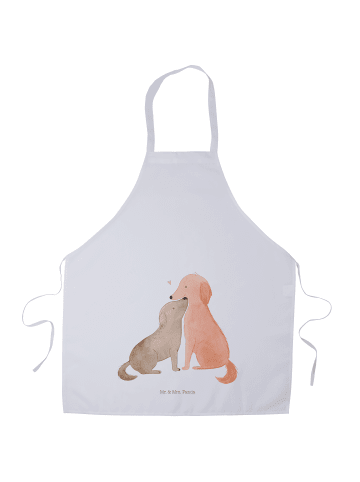 Mr. & Mrs. Panda Schürze Hunde Liebe ohne Spruch in Weiß