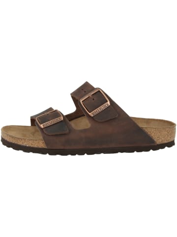 Birkenstock Sandale Arizona Fettleder schmal in braun