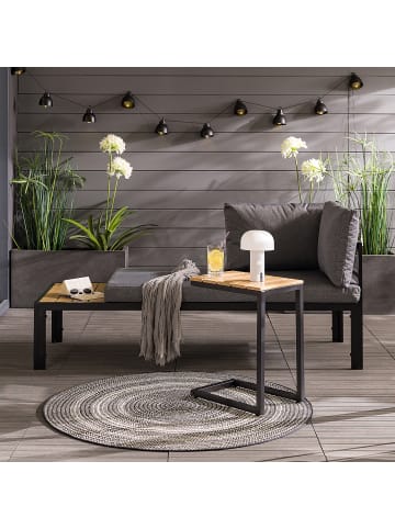home24 Loungeset Netty 2-teilig in Anthrazit / Braun