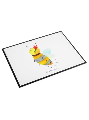 Mr. & Mrs. Panda Schreibunterlage Biene Blume ohne Spruch in Weiß