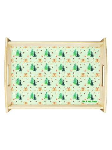 Mr. & Mrs. Panda Tablett Igel händchenhaltend ohne Spruch in Grün