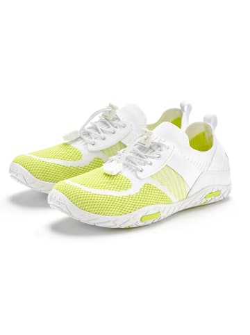 LASCANA Sneaker in weiß/lime