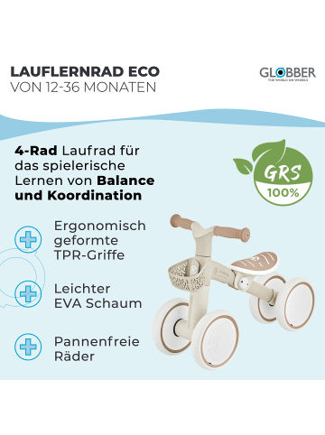 GLOBBER LEARNING BIKE ECO Aufsitzrad in taupe