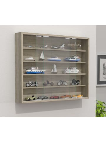 ebuy24 Glasvitrinen AgisaL 2 Eiche 77 x 10 cm