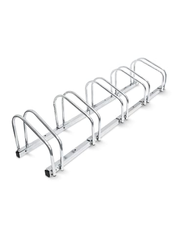 relaxdays Fahrradständer in Silber - (B)130 x (H)26 x (T)32 cm