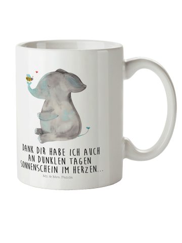 Mr. & Mrs. Panda Pott Elefant Biene mit Spruch in Weiß