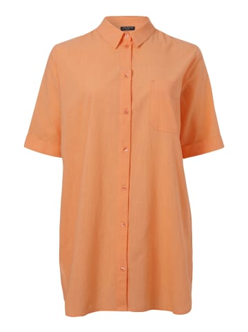 VIA APPIA DUE  Bluse Dezente Longbluse in unifarbenem Design in mandarin