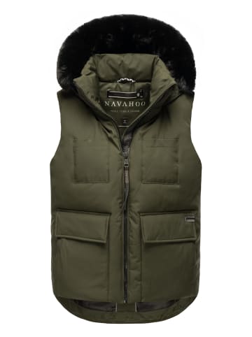 Navahoo Steppweste Zimthäschen XIV in Dark Olive