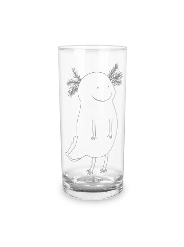 Mr. & Mrs. Panda Glas Axolotl Glücklich ohne Spruch in Transparent