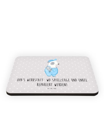 Mr. & Mrs. Panda Magnet Großeltern Werkstatt mit Spruch in Grau Pastell