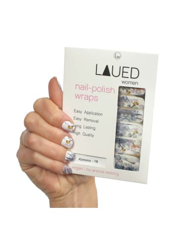 VARGU LAUED vegane Nagelfolien flower mood in Kimono