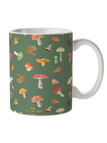 Mr. & Mrs. Panda Kaffeebecher Pilz Wald ohne Spruch in Grün