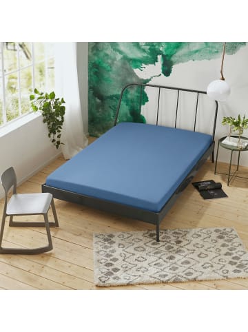 Erwin Müller Spannbettlaken in rauchblau